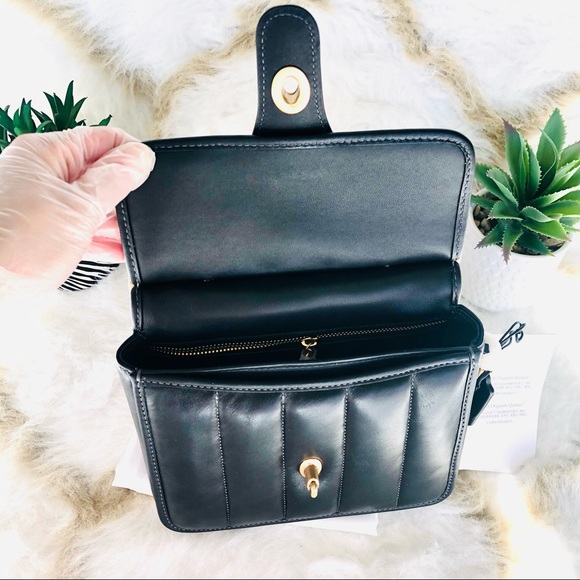 Authentic Brand New Coach Willis Top Handle 18 C3844 With Quilting in Black - Picture 9 of 16